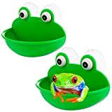 DQITJ 2 Pack Frog Habitat Cute Fish Tank Decoration for Toad Frog Tadpole Tree Frog Small Aquatic Animals