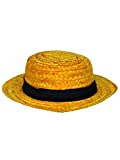 Forum Novelties 66172 Straw Skimmer Hat Standard Adult, One Size, Multicolor