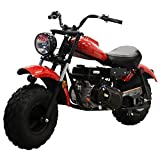 Massimo Motor MB200 196CC Engine Super Size Mini Moto Trail Bike MX Street for Kids and Adults Wide Tires Motorcycle Powersport CARB Approved (Red)