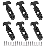 Creatyi 6 PCS Rubber Flexible T-Handle Draw Latches,for Tool Box,Cooler, Golf Cart, Engineering Machine Hood or Farm Machinery