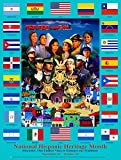 National Hispanic Heritage Month Poster with Hispanic Country Flags (H18)