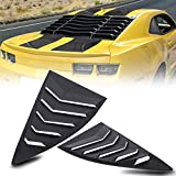 CUMART Side Window Louvers Windshield Sun Shade Cover Lambo Style Matte Black Compatible with Chevrolet Chevy Camaro 2010 2011 2012 2013 2014 2015 Left Right 2PCS