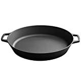 Cast Iron Skillet, Pre Seasoned Cast Iron Pan,15 Inch Deep Frying Pan With Double Assist Handle, Black Cast Iron Cookware for Kitchen/Indoor/Outdoor/Camping