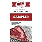 UMAi Dry Sampler Packet | Dry Age Bags for Meat | Simple At Home Method for Dry Aged Meat | Includes 3 Roast Size Bags, 3 Ribeye Size and 3 Brisket Size