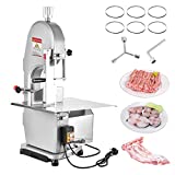 Chbiao 1500w Electric Meat Bone Saw Machine Band Saw Frozen Meat Cutter Butcher Commercial Freestanding Floor Type Bone Saw Automatic Max Cutting Height 250mm with 6 Saw Blades