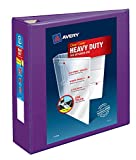 Avery Heavy-Duty View 3 Ring Binder, 3" One Touch EZD Rings, 1 Purple Binder (79810)