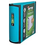 STAPLES 3 Inch BetterView Binder with D-Rings (Teal)