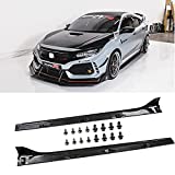 Acmex Side Skirt Extensions Compatible with Honda Civic 2016-2020 4-Door Sedan, Type-R Style Side Splitters Rocker Panel Body Kit Pair