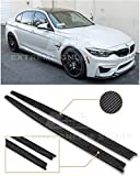 Repalcement for 2014-2018 BMW F80 M3 | M-Performance Style Carbon Fiber Side Skirts Rocker Panels Extension