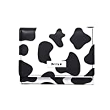 Girls Cute Cow Print Wallet Small Tri-folded Wallet Cash Pocket Card Holder ID Window Purse for Women