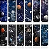 12 Pieces Magnetic Bookmarks Space Moon Roaming Bookmarks Magnetic Page Clip Space Assorted Book Markers Set for Students Reading, 12 Styles