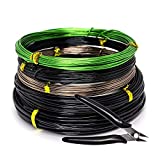 FALIDI Bonsai Wire with Cutter Kit - 5 Roll Tree Training Wires 164 Feet Total .Anodized Aluminum Wire 1mm/1.5mm/2.0 mm Training Wirefor Bonzai Trees Indoor