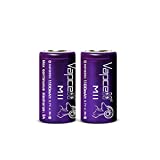 Vapcell 3.7v 1100mah Flat Top 18350 9A Discharge high Drain Li-on IMR Rechargeable Lithium Battery 2pcs