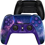 HexGaming Esports Rival Customized Controller for PS5 Elite Controller with 2 Paddles & Interchangeable Thumbsticks & Hair Trigger PC Wireless Gaming Gampad - Nebula Galaxy