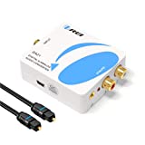 OREI Digital to Analog Audio Converter - Optical SPDIF/Coaxial to RCA L/R with 3.5mm Jack Support Headphone/Speaker Output DA21