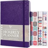 Legend Planner Hourly Schedule Edition – Deluxe Weekly & Daily Organizer with Time Slots. Time Management Appointment Book Journal for Work & Personal Life, Undated, A5 size Hardcover – Purple, Debossed