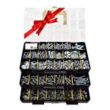 Jackson Palmer 1,700 Piece Hardware Assortment Kit with Screws, Nuts, Bolts & Washers (3 Trays)