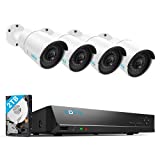 REOLINK 8CH 5MP Home Security Camera System, 4pcs Wired 5MP Outdoor PoE IP Cameras, 4K 8CH NVR with 2TB HDD for 24-7 Recording, RLK8-410B4-5MP