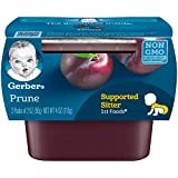 Gerber Purees 1st Foods Prune Baby Food Tubs, 2 Ounce Tub, 2 Count (Pack of 8)