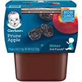 Gerber 2nd Foods Prunes with Apple, 4 Ounce Tubs, 2 Count (Pack of 8)