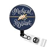Medical Assistant MA Retractable Badge Reel, Nursing School Graduation Gift, Medical Assistant Name Badge Holder, Gift for Nurses Medical Assistant Graduation