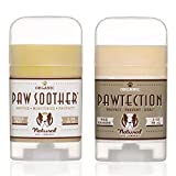 Natural Dog Company PAWDICURE Bundle, Paw Soother + PawTection Dog Paw Balms, Protect and Heal Dry, Cracked Dog Paw Pads, Organic, All Natural Ingredients, 2oz Sticks