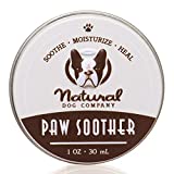 Natural Dog Company Paw Soother (1oz / 30ml Tin) | All Natural Dog Paw Balm | Organic and Vegan | Veterinarian Approved Paw Pad Moisturizer | Heals and Soothes Dry, Cracked, and Rough Paws