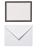 American Greetings Single Panel Blank Cards with Envelopes, White with Black Border (40-Count)