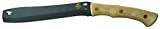 Buck Knives 108 Compadre Froe, 9-1/2" Cobalt Grey Cerakote Coated 5160 Steel Fixed Blade Wood Chopping Knife with Natural Micarta Handle, Genuine Leather Sheath Included