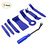 GOOACC 8PCS Auto Trim Removal Tool Kit No-Scratch Pry Tool Kit for Car Audio Dash Door Panel Window Molding Fastener Remover Tool Kit-Blue