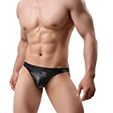 MuscleMate Premium Men's Thong Underwear, 2018 F/W Collections, Hot Men's Undie Thong Style, Premium Quality (L, Black)