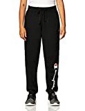 Champion women's Plus-size Powerblend Jogger Sweatpants, Black With Champion Script, 3X-Large US