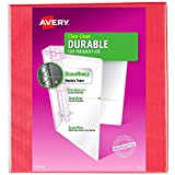 Avery Durable View 3 Ring Binder, 2 Inch Slant Rings, 1 Coral Binder (17817)