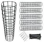 Andwarmth Tree Protectors-Tree Protectors from Deer,Tree Trunk Protector with Zip Ties & Metal Stakes,Tree Wraps to Protect Bark,Tree Tubes,Stacks Vertically & Horizontally for Various Size,6Pcs