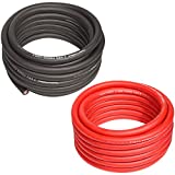 TOPSTRONGGEAR 4 Gauge 25ft Black and 25ft Red Power/Ground Wire True 4 AWG Power Wire-True Spec and Soft Touch Cable (Black&Red)