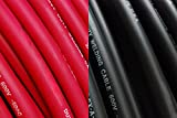 TEMCo INDUSTRIAL WC0191-50' (25' Blk, 25' Red) 4 Gauge AWG Welding Lead & Car Battery Cable Copper Wire Black + RED | Made in USA