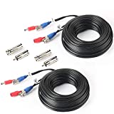 SHD 2Pack 33Feet BNC Vedio Power Cable Pre-Made Al-in-One Camera Video BNC Cable Wire Cord for Surveillance CCTV Security System with Connectors(BNC Female and BNC to RCA)