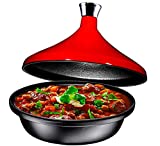 Bruntmor Cruset Tangine All Clad Tagin For Tajine Dish All Clad 4-Quart Cooking Pot. Small Moroccan Tagine Le Creuset. Tagines Pots With Red Diffuser