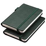 RETTACY Pocket Notebook 2 Pack - Small Notebook Journal with 312 Numbered Pages,A6 Mini Journal Pocket Notepad,100gsm Thick Ruled Paper 3.5" x 5.5"