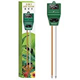 Kensizer Soil Tester, Soil Moisture/pH Meter, Gardening Farm Lawn Test Kit Tool, Digital Plant Probe, Water Hydrometer for Indoor Outdoor, No Battery Required