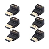 VCE 3 Combos HDMI 90 Degree and 270 Degree Male to Female Adapter 3D&4K Supported