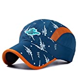 Home Prefer Kids Boys Lightweight Quick Drying Sun Hat Outdoor Sports UV Protection Caps Mesh Side Ball Cap Navy Blue