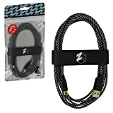 ZedLabz ultra 3M braided USB charging cable adapter for Nintendo 3DS, 2DS & DSi - gold plated extra long play & charge lead with tidy