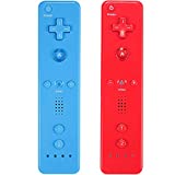 Yosikr Wireless Remote Controller for Wii Wii U - 2 Packs Red and Blue