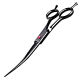 Dog Scissors for Grooming, INTINI 7.5 Inch Sharp Dogs Grooming Shears for Dogs,Dog with Thick Hair,Professional Dematting tool, 2 Ways to Use, Lightweight and Curved Pet Scissors