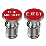 EJECT Fire Missile Button Car Cigarette Lighter Button Replacement Cover Suitable for Most 12V Cars (2 pcs)