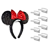 Modern JP Adhesive Disney Ear Holder Hooks for Wall (8-Pack) - Minimalist Headband Holder Design, No Drilling, Strong Hold Headband Organizer - Patent Pending