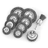 Gunpla 10pc 1/4 Inch Hex Shank Wire Wheel Brush Set Crimped Mini Cup Brush Set for Removal of Rust Corrosion Paint for Power Rotary Tools Polishing Cleaning Buffing Accessories