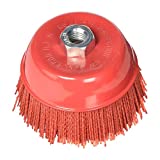 Al's Liner Abrasive 180 Grit Nylon Bristle Cup Brush - 6 Inch - Safe for Use on Metal, Wood, Aluminum and Plastic Surfaces (TOOR6)