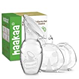 haakaa Manual Breast Pump & Breast Shell Combo Breastmilk Collector for Breastfeeding Silicone Milk Catcher Nursing Cup Milk Saver Breastmilk Collector Soft and Reusable